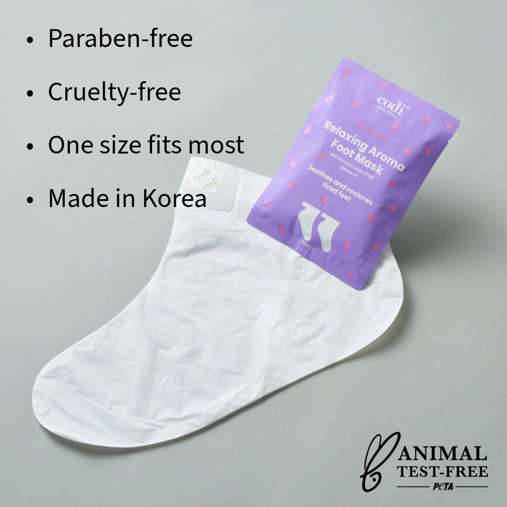 Relaxing Aroma Foot Mask (6 Pairs) - Lavender